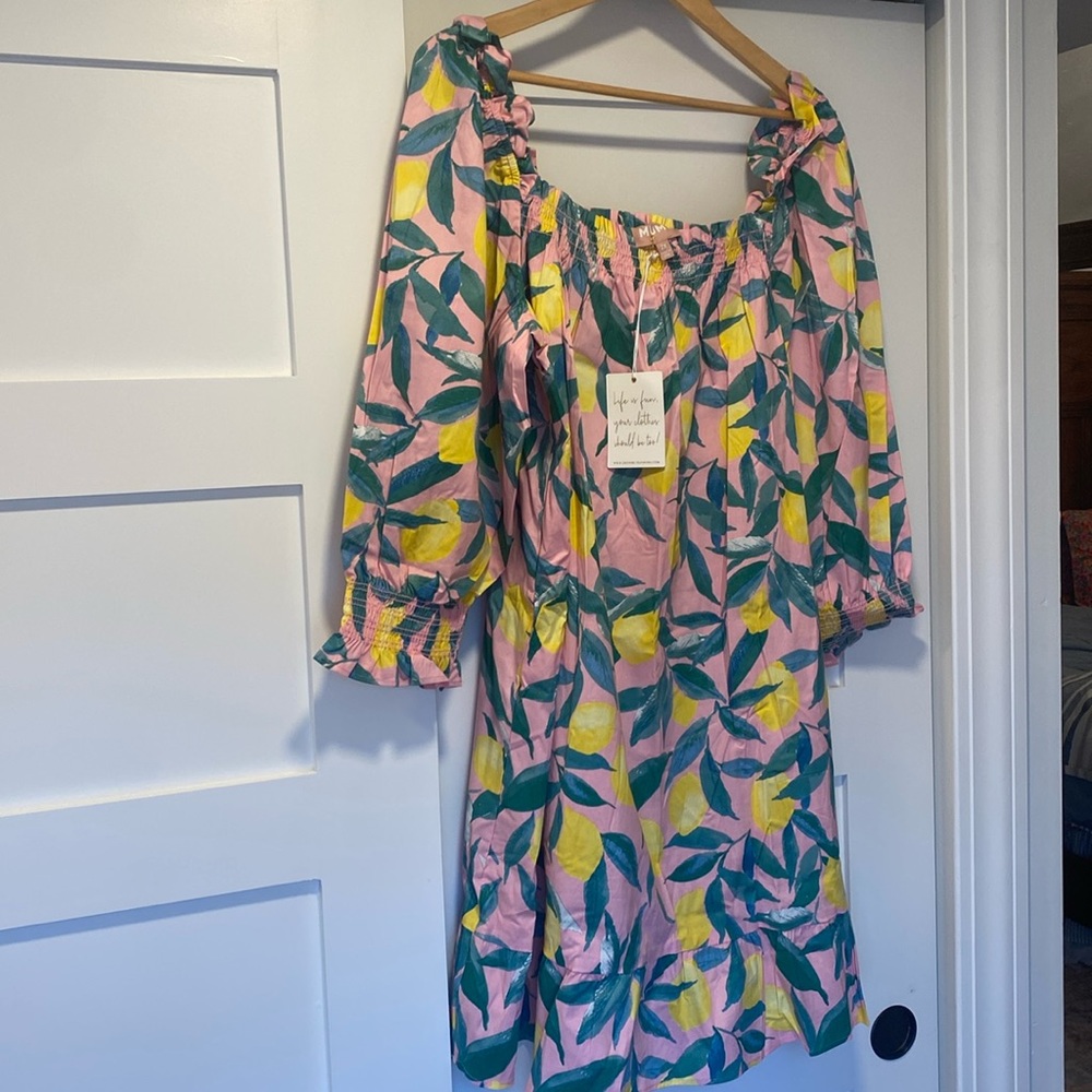 NWT Show Me Your MuMu Lemon Print Dress